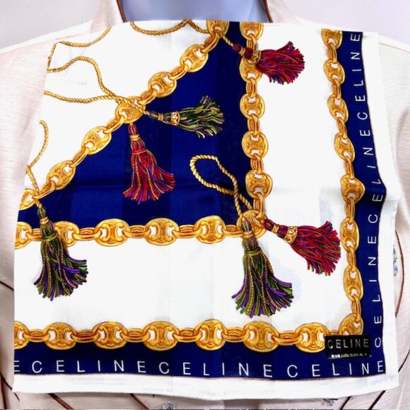 #62) New with sticker - Great Gift Celine Paris luxury  high quality  Mini Scarf - Picture 3 of 8
